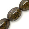 Semi-precious Bronzite genuine 18x13mm nice flash - 4 oval stone beads