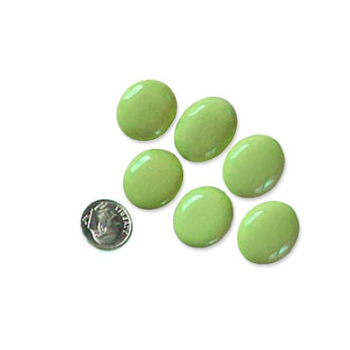 Semi-precious Green Turquoise 28x24mm oval stone focal - 1 bead