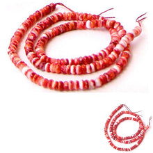 Load image into Gallery viewer, Rare Spiny Oyster Red White rondelle ~4mm sea shell AAA spiney Mexico ocean | 10 beads