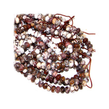Load image into Gallery viewer, Rare Wild Horse Magnesite Arizona rondelles ~3.5-4mm brown white pinto stone beads - U PICK