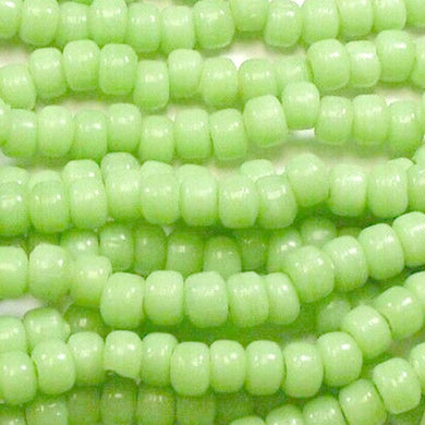 CROW beads 25 glass ~8-9mm large 2.5mm+/- hole | fit beadable pens | macrame | LIGHT GREEN