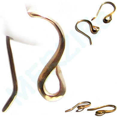 Findings:  Ear wires 24k Vermeil Thai Karen Hill Tribe artisan-made earwires earring hooks - 1 pair