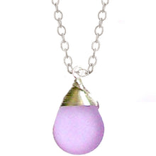 Load image into Gallery viewer, Artisan silver necklace cultured SEA GLASS sterling hand wire-wrapped pendant chain U PICK
