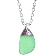 Load image into Gallery viewer, Artisan silver necklace cultured SEA GLASS sterling hand wire-wrapped pendant chain U PICK