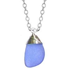 Load image into Gallery viewer, Artisan silver necklace cultured SEA GLASS sterling hand wire-wrapped pendant chain U PICK