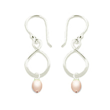 Load image into Gallery viewer, Sterling Silver Earrings Thai Infinity Pearl wire-wrapped dangle FW 5-6mm U PICK earrings