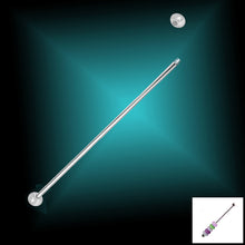 Load image into Gallery viewer, Beads storage bar STAINLESS STEEL +/- 4.75&quot; silver | metal large hole | screwable ends