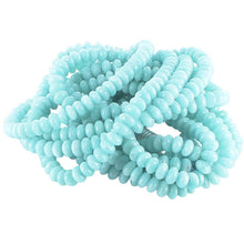 Load image into Gallery viewer, Rare Amazonite Peru rondelle 6mm Blue hand-cut smooth stone - 10 beads