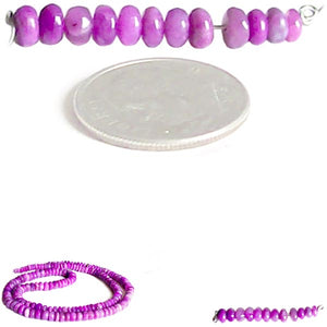 Rare Sugilite African ~4-4.5mm hand cut faceted rondelle stone set #3 - 12 beads