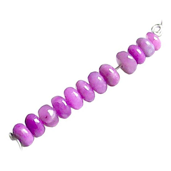 Rare Sugilite African ~4-4.5mm hand cut faceted rondelle stone set #3 - 12 beads