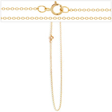 Load image into Gallery viewer, Chain: 14kgf over sterling silver Italian 18 inch flat 1.3mm cable jewelry necklace