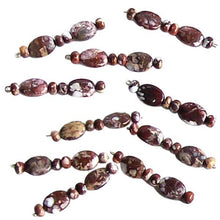 Load image into Gallery viewer, Rare Wild Horse beads Magnesite Arizona 10x14mm oval &amp; 6mm rondelle stone random - 6 beads