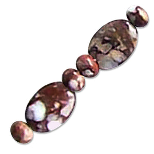 Rare Wild Horse beads Magnesite Arizona 10x14mm oval & 6mm rondelle stone random - 6 beads