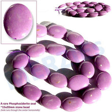 Load image into Gallery viewer, Rare Phosphosiderite Chile OVAL orchid mauve 15x20mm stone - 1 bead