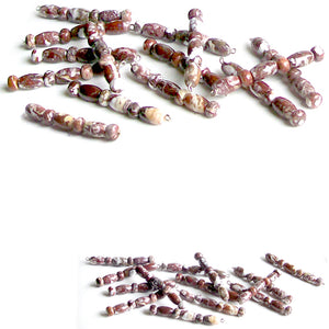 Rare Wild Horse beads Magnesite Arizona 6x10mm barrels & 6mm rondelles stone random - 6 beads