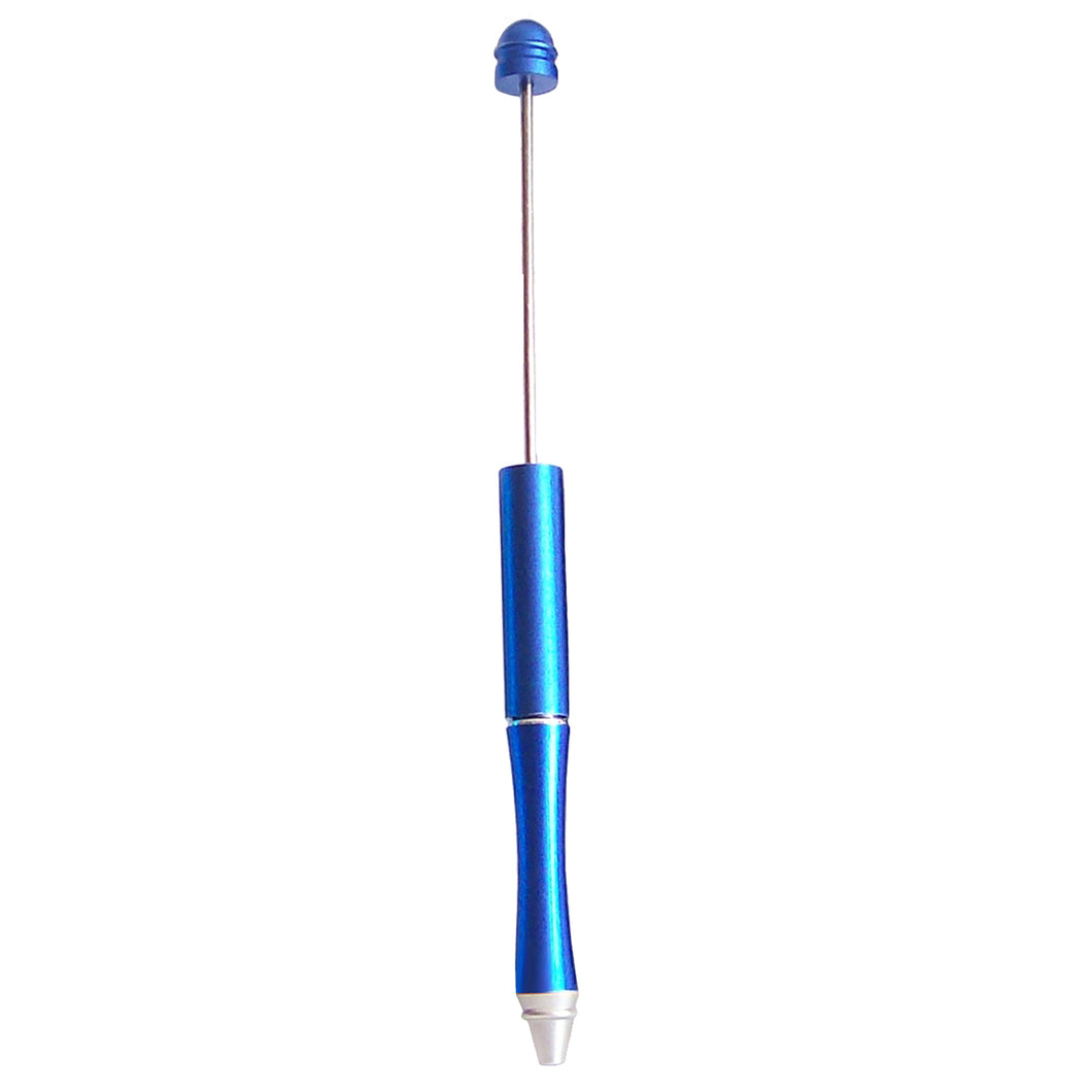 Ballpoint Metal Pen blue large 1.7+mm hole beads beadable diy craft