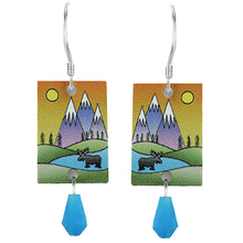 Load image into Gallery viewer, Artisan earrings LEMON TREE sterling mountains moose pond dangles