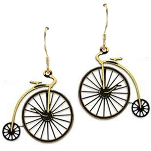 Artisan earrings SIENNA SKY 14kgf antique velocipede bicycle dangles