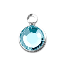 Load image into Gallery viewer, Finding:  Swarovski 9.5x6.5mm rhodium-plated 6mm crystal channel set drop dangle