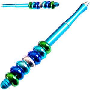 Metallic very big acrylic large hole multi-colors rondelles - use on beadable pens #2 - 7 beads