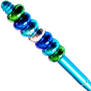 Metallic very big acrylic large hole multi-colors rondelles - use on beadable pens #2 - 7 beads