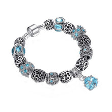 Load image into Gallery viewer, European-style bracelet add a bead 23cm silver-plated charm large hole beads chain clasp
