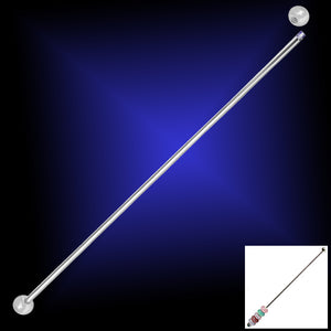 Beads storage bar STAINLESS STEEL 12" silver metal beadable large 2.5mm hole screwable ends
