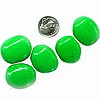 Semi-precious Turquoise 13-20x8-9mm green oval stone - 1 bead