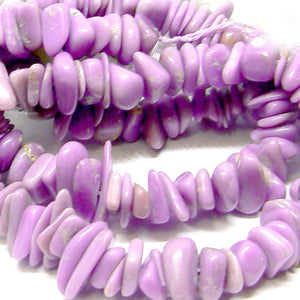 Rare Phosphosiderite Chile chips ~7-13x1-5mm hand-cut lilac orchid lavender - 15 beads