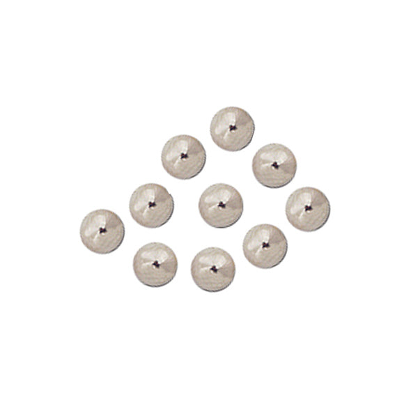 American Indian Hollow Metal French Trade Beads Nickel, Brass & Copper round smooth