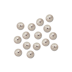 American Indian Hollow Metal French Trade Beads Nickel, Brass & Copper round smooth