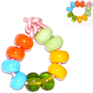 Artisan lampwork glass beads 11mm large 2mm hole spacer beads perfect for beadable pen set#2 - 10 beads