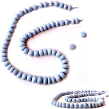 Load image into Gallery viewer, Rare Owyhee Blue Opal Oregon rondelle 9-10mm hand-cut stone - 5 beads