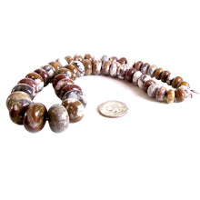 Load image into Gallery viewer, Rare Wild Horse Magnesite Arizona rondelle ~12-21mm graduated stone beads strand