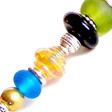 Load image into Gallery viewer, Artisan lampwork glass &amp; metal large hole perfect for beadable pens #5 - 10 beads