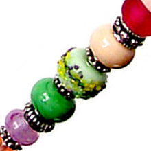 Load image into Gallery viewer, Artisan lampwork glass &amp; metal large hole #6 perfect for beadable pens -11 beads
