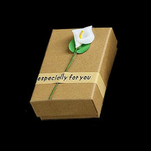 Load image into Gallery viewer, Flower decorated gift box flower &quot;especially for you&quot; single ~87x55x28mm cardboard craft paper