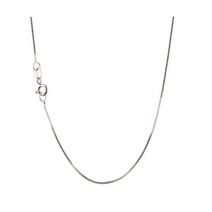 Chain: Sterling silver Italian 16-inch 0.7mm BOX jewelry necklace