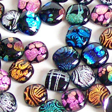 Load image into Gallery viewer, Artisan Dichroic glass cab 12mm square cabochon handmade U PICK quantity