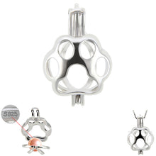 Load image into Gallery viewer, Sterling silver oyster pearl/bead Cage Starfish Butterfly Dolphin Paw pendant - U PICK