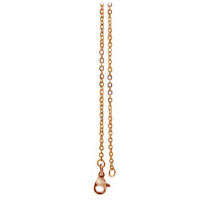 Chain: Antiqued copper-plated Cable ~22" + extender jewelry ~1.5mm metal lobster clasp necklace
