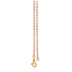 Chain: Copper gold-plated Cable jewelry ~2mm metal lobster clasp necklace
