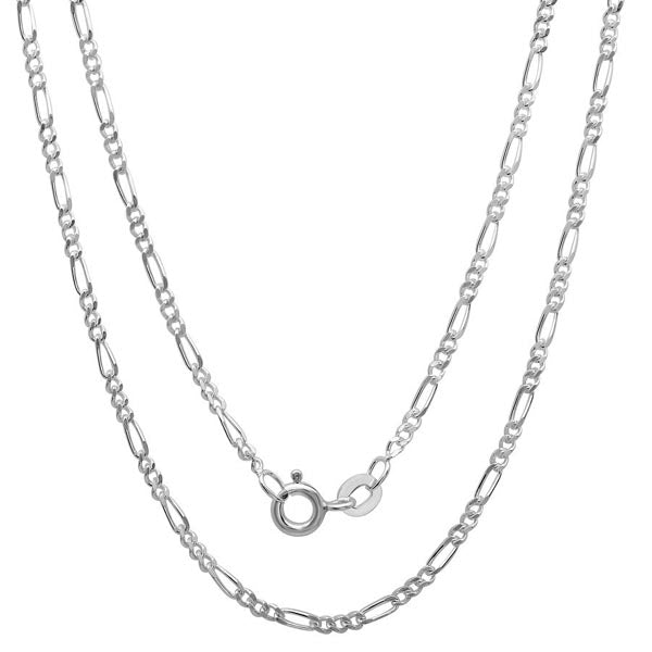 Chain: Silver-plated Figaroa ~20.5