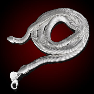 Chain: Silver-plated Snake flat ~20