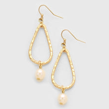 Load image into Gallery viewer, Silver- gold-plated earrings teardrop freshwater pearl dangles U PICK - 1 pair