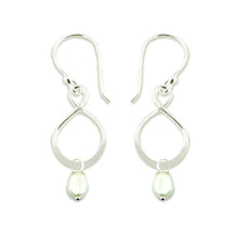 Load image into Gallery viewer, Sterling Silver Earrings Thai Infinity Pearl wire-wrapped dangle FW 5-6mm U PICK earrings