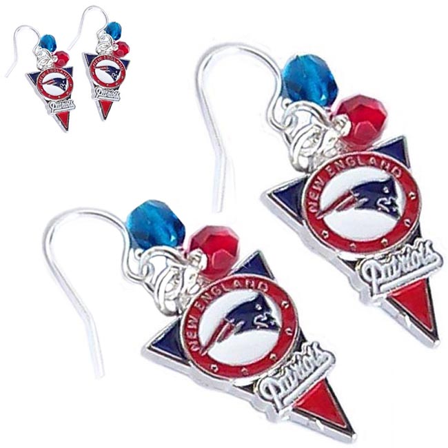 Artisan earrings Patriots Pats New England NE football charm dangles