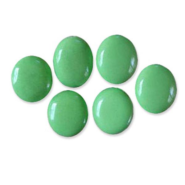 Semi-precious Green Turquoise 25x22mm oval stone focal - 1 bead