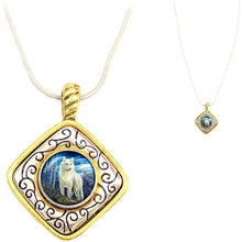 Load image into Gallery viewer, Snap button necklace pendant base 12mm diamond silver gold metal finding chain