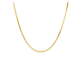 Chain: Gold-plated Snake ~17-18" jewelry 1mm metal lobster clasp necklace